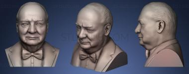 3D мадэль Уинстон Черчилль (STL)